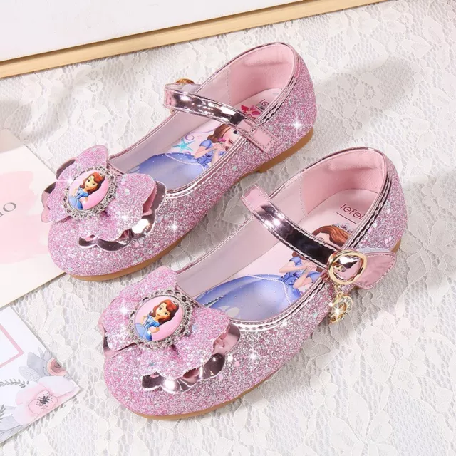 New Girls Summer Sofia Princess Kids fashion lovely Shoes Glitter Children heels