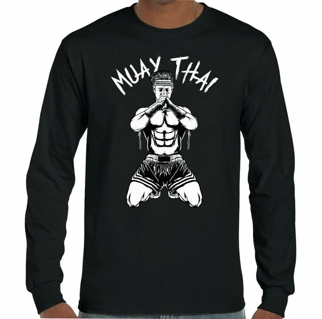 Maglietta Muay Thai Uomo Arti Marziali MMA Kick Boxing Guanti Top Allenamento