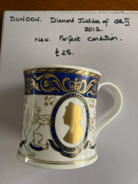 Dunoon Fine Bone China Mug -Diamond Jubilee Of Queen Elizabeth II 2021