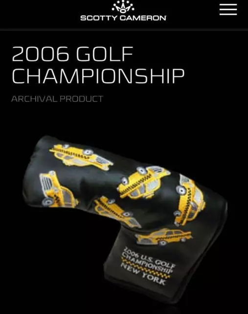 Scotty Cameron Putter Cover 2006 US Open Memorial Yellow Cab New ship from Japan