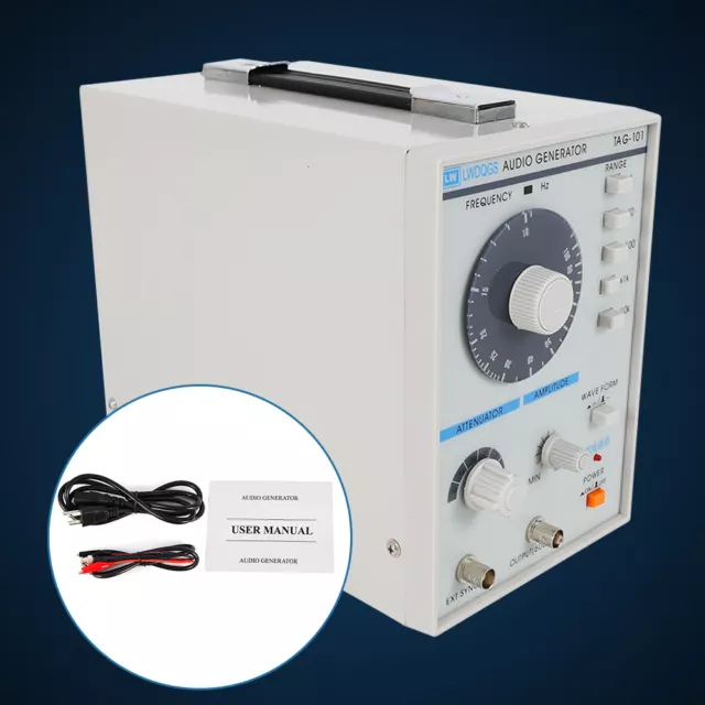 10Hz-1MHz Low Frequency Audio Signal Generator Signal Source W/Test Clip