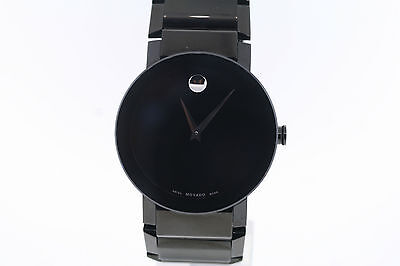 Men's Movado 0606307 SAPPHIRE Black PVD Stainless Steel Black Dial Watch