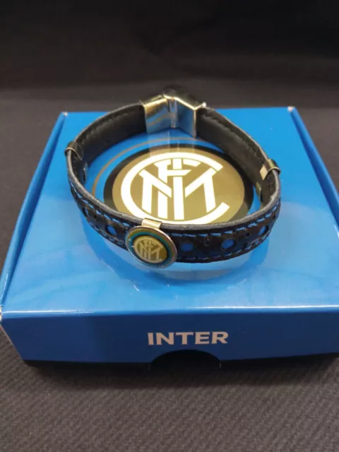 Bracciale da uomo in cuoio, Official Inter