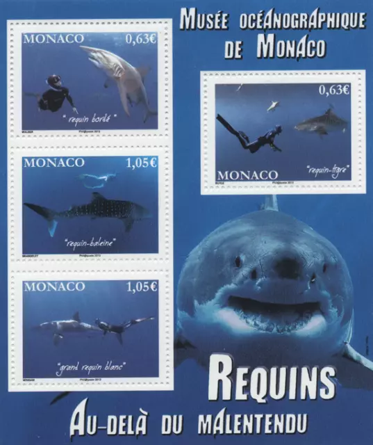 Monako 2013 "Tag des Meeres" Haie Tiere, MiNr Block 106
