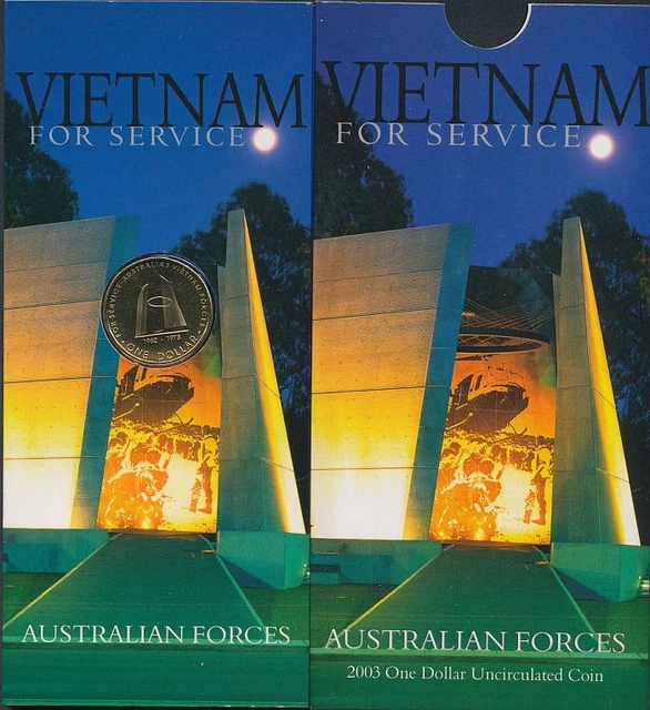 Australia: 2003 $1 Vietnam Veterans UNC cat $45 OUTER IS SHOWN BUT NOT INCLUDED