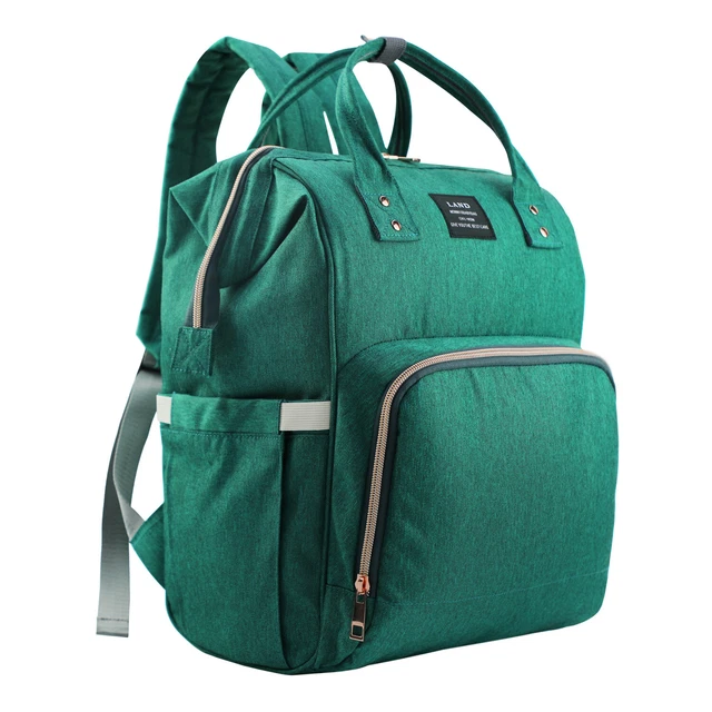 Genuine LAND Mummy Baby Diaper Bag Large Capacity Mom Backpack Baby Nappy Tote