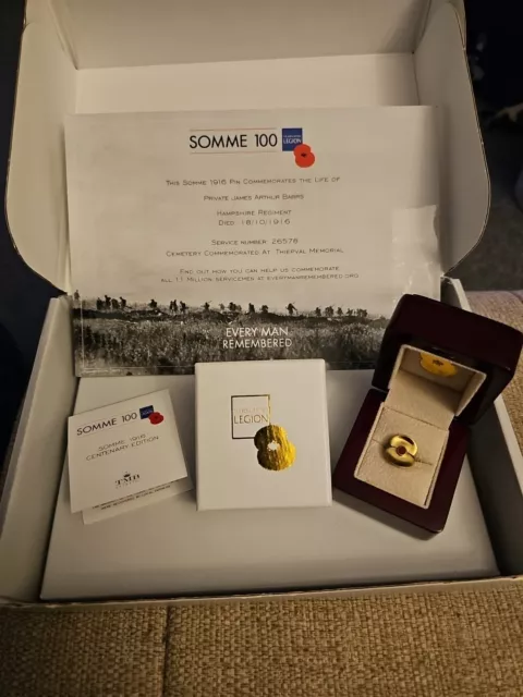 Somme 100 Centenary Poppy Badge Limited Edition Royal British Legion