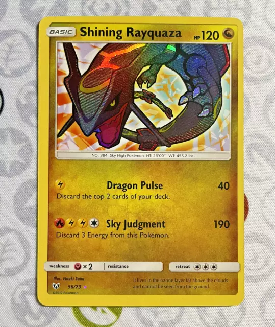 Shining Rayquaza 56/73 Shining Legends Set Holo WOTC Pokemon Card TCG NM
