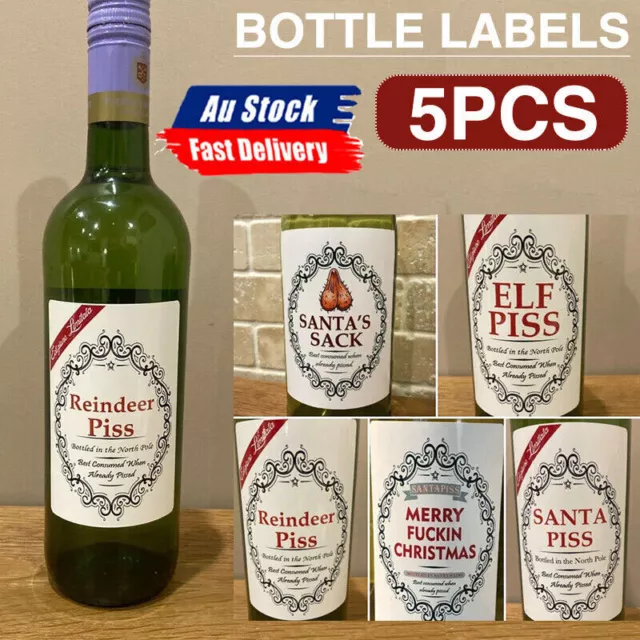 Funny Christmas Wine Bottle Label For Him Men Rude Secret Santa Xmas Gift IdLR