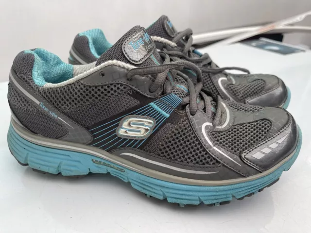 SKECHERS TONE UPS Fitness Black Trainers Size Uk 4 EUR 9 94