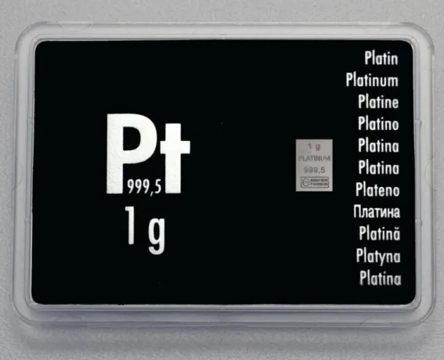 Lingot Platine 999/1000 1 Gramme