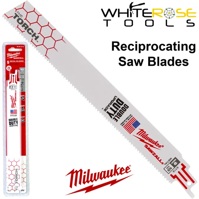 Milwaukee Reciprocating Saw Blade Sawzall 230mm 5 Pack Metal TORCH Demolition