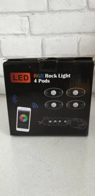 4 pods RGB Rock Light LED néon avec télécommande Bluetooth