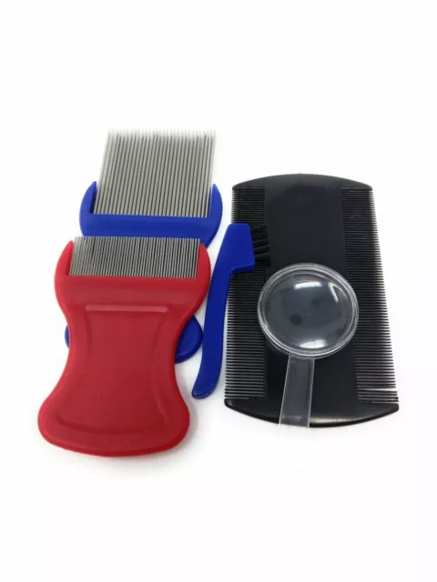 NEW Premium Lice Removal Comb Magnifier Treatment Set - 5 Piece Lice / Nit Kit
