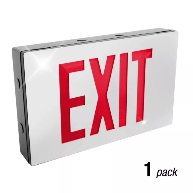 1 x Double Faced Red LED Exit Light Panel Emergency Sign Exit Sign Easy Install