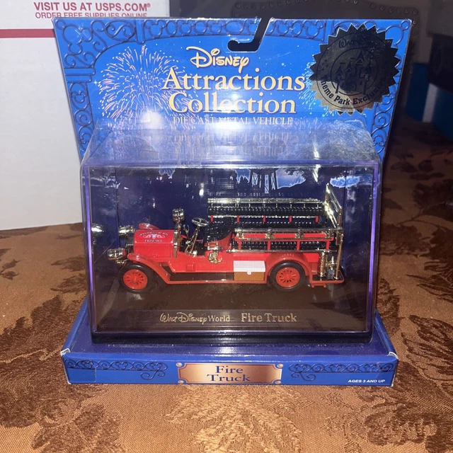 DISNEY ATTRACTIONS COLLECTION Die Cast Metal Vehicle Fire Truck Park
