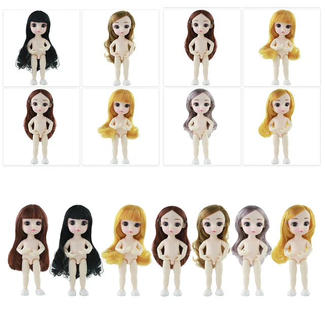 1/12 BJD Doll 16cm 13 Bambole snodate Bambola femminile + Accessori parrucca per