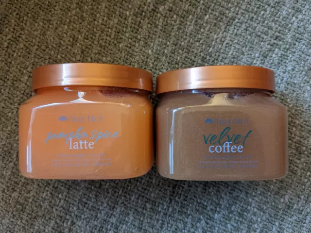 lot 2 treehut pumpkin spice latte velvet coffee fall body scrub tree hut shea