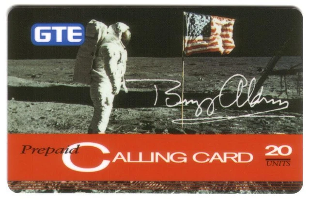 20u NASA Series 25th Anniversary: Buzz Aldrin Standing On The Moon Phone Card