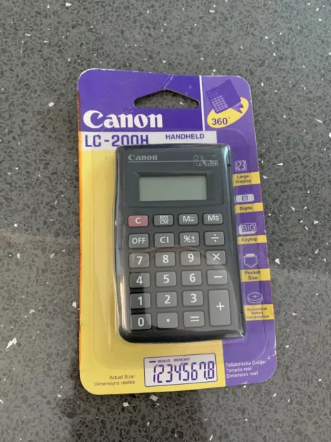 Canon LC-200H Handheld Black Calculator - New in Box