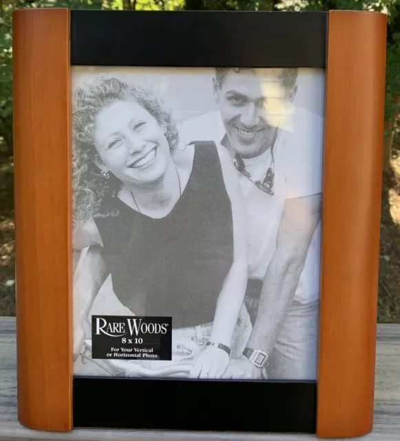 Rare Woods Picture Frame 8”x10” Natural Wood And Black