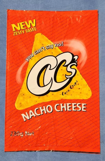 Rare empty CC's Nacho Cheese Corn Chip Packet 230g