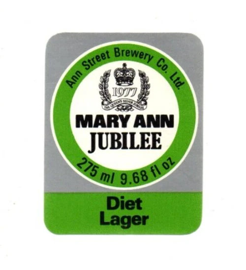 Jersey - Beer Label - Ann Street Brewery, St. Helier - Mary Ann Jubilee Lager