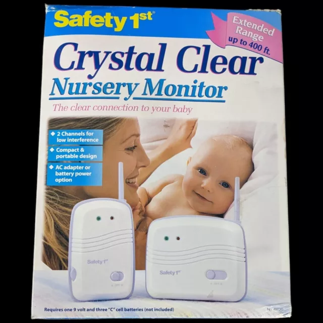 Safety 1st Crystal Clear Monitor Set #49230C Baby Monitor 400 Feet Range