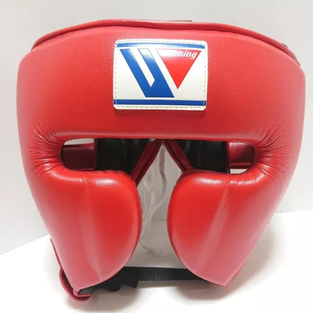 Winning Head Gear FG-2900 Face Guard Type Boxing Red L size Very Good