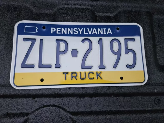 ONE PENNSYLVANIA LICENSE PLATE VISIT PA.COM RANDOM LETTERS/ NUMBERS Truck ZLP