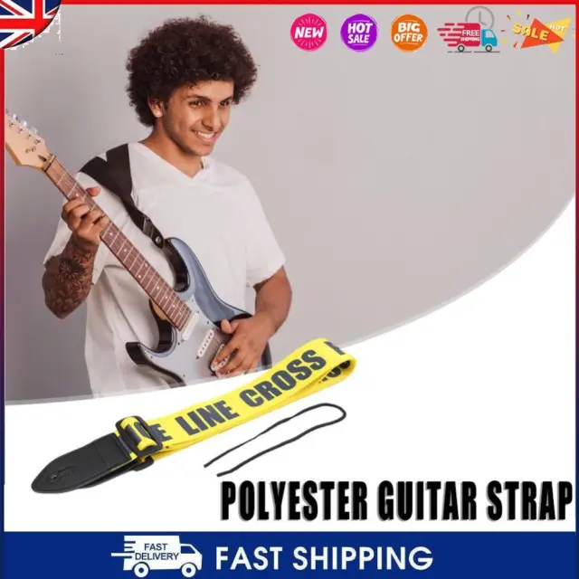 C- Guitar Strap Belt for Acoustic Electric Guitar Instrument Parts (Yellow)