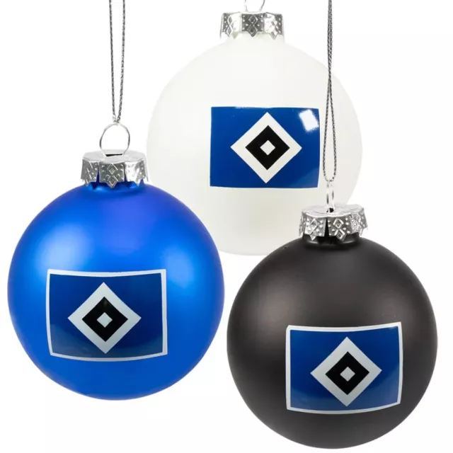 HSV Christbaumkugeln Weihnachtsbaumkugeln Weihnachtskugeln 6er-Set Fanartikel 2