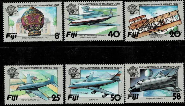 Fiji  1983 Anniv Of First  Manned  Flight Mnh