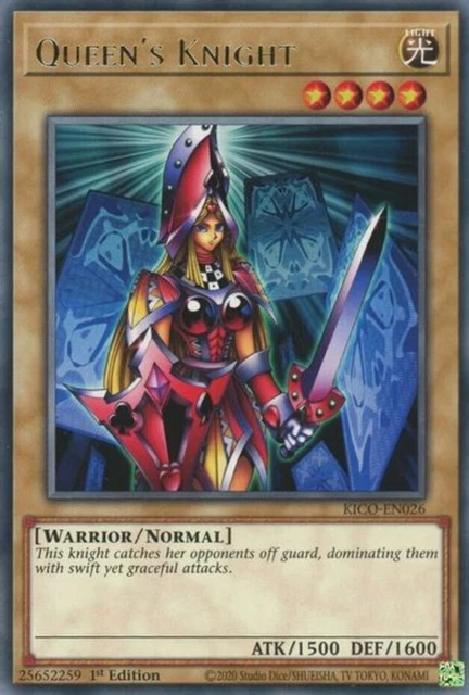 Yugioh! Queen's Knight - KICO-EN026 - Rare - 1st Edition Near Mint, English