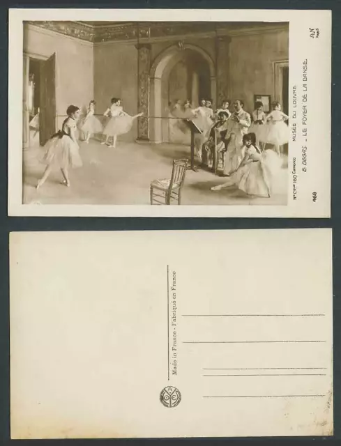 Edgar Degas Le Foyer de la Danse Dance Centre Ballet Dancers Louvre Old Postcard