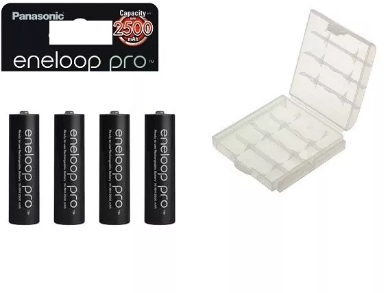 4 Mignon Eneloop PRO AKKU NiMH Typ AA BK3HCDE mind 2500mAh typisch 2550mAh