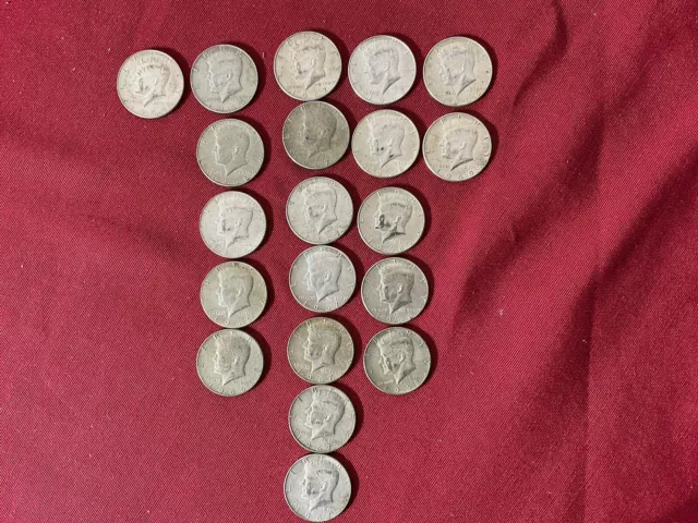 (20) 1965-1969 Kennedy Half Dollar 40% Silver