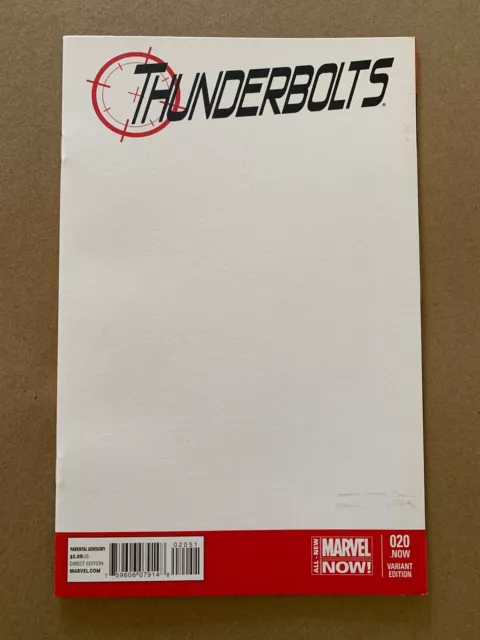 Thunderbolts (2012) #20.Now Blank "Sketch" Variant Cover Vf+ 1St Printing Marvel