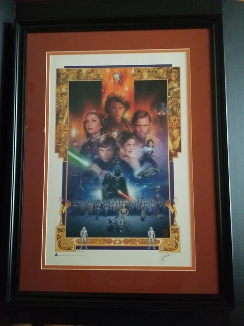 Star Wars Skywalker Saga Tsuneo Sanda Art Print 2007 Limit to 250 Framed Signed Star Wars Skywalker Saga Tsuneo Sanda Art Print 2007 Limit to 250 Framed Signed