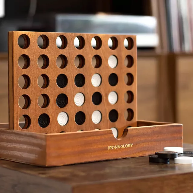 Premium Wooden Connect 4 | From Iron & Glory - Fast & FREE Shipping