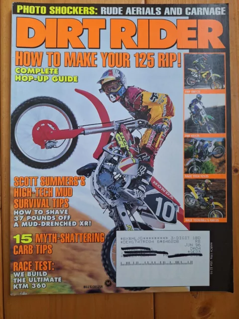 Vintage March 96 Dirt Rider Magazine Off Road Motorcycle Honda Yamaha Suzuki...