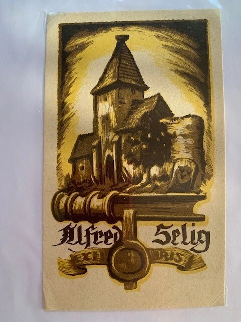 Alfred SELIG Ex-Libris for Himself, 155 x 90mm, 20th