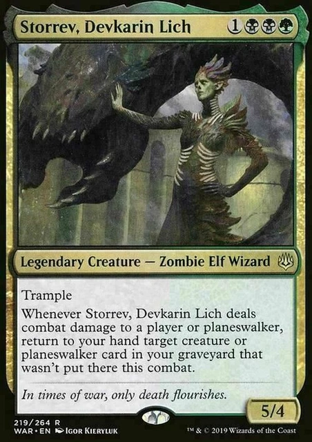 Storrev, Devkarin Lich 1x FOIL WAR MTG War of the Spark Rare MINT black green Storrev, Devkarin Lich 1x FOIL WAR MTG War of the Spark Rare MINT black green