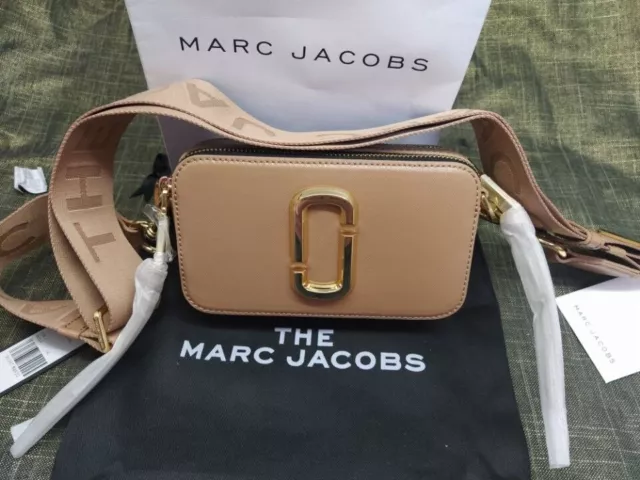 Marc Jacobs Logo Strap The Snapshot Camera Bag Leather Shoulder Bag  Bnwt-Rrp