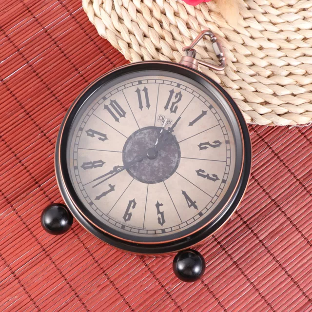 5. Interruptor silencioso de 2 pulgadas reloj de escritorio vintage, reloj de escritorio estilo europeo