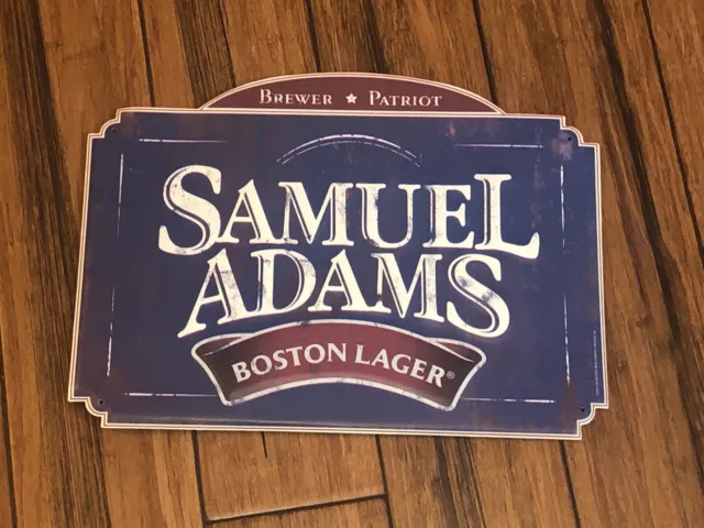 Samuel Adams Boston Lager Metal Sign Brewer Patriot 2006 15x11 Great Condition