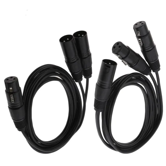 3Pin XLR Buchse auf Stecker Y-Splitter Kabel Adapterkabel Audiokabel 1,5m