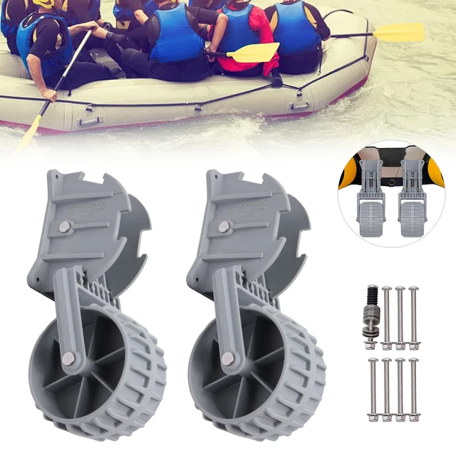 FLIP-UP LAUNCHING DOLLY Wheels Inflatable Boat Dinghy Folding Wheeler ...