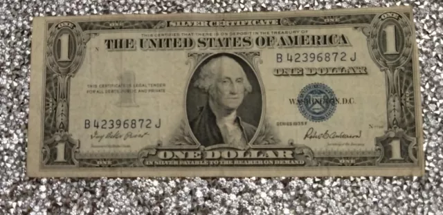 Series 1935 F One Dollar Bill.... Silver Certificate.... Blue Seal
