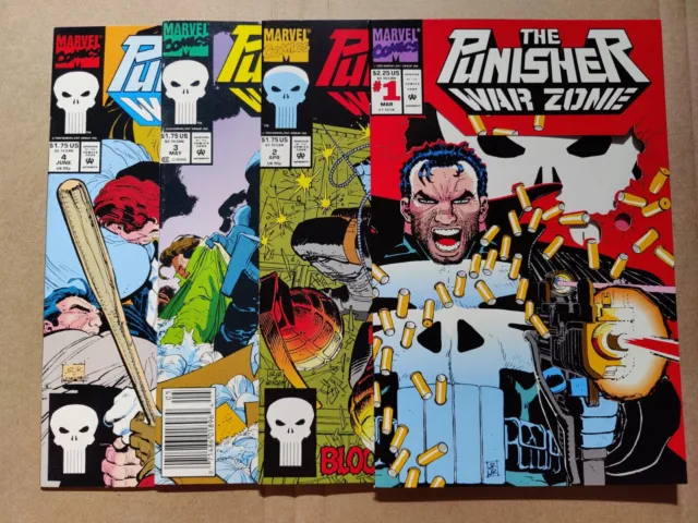 The Punisher: War Zone 1-4 1992 Marvel 1 NM 2 VF 3 FN 4 VF